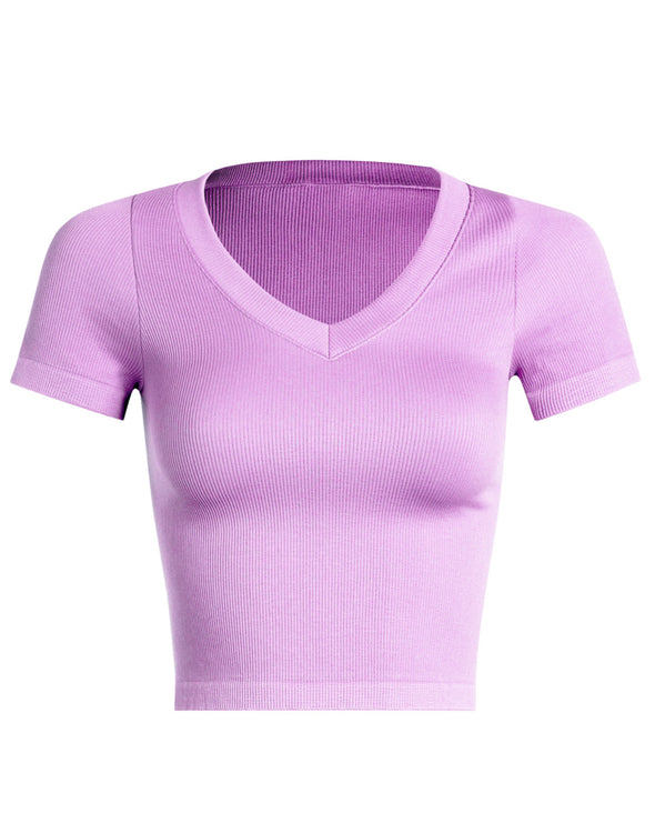 Soft -N- Chic Cropped V-Neck