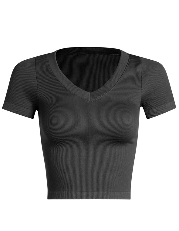 Soft -N- Chic Cropped V-Neck